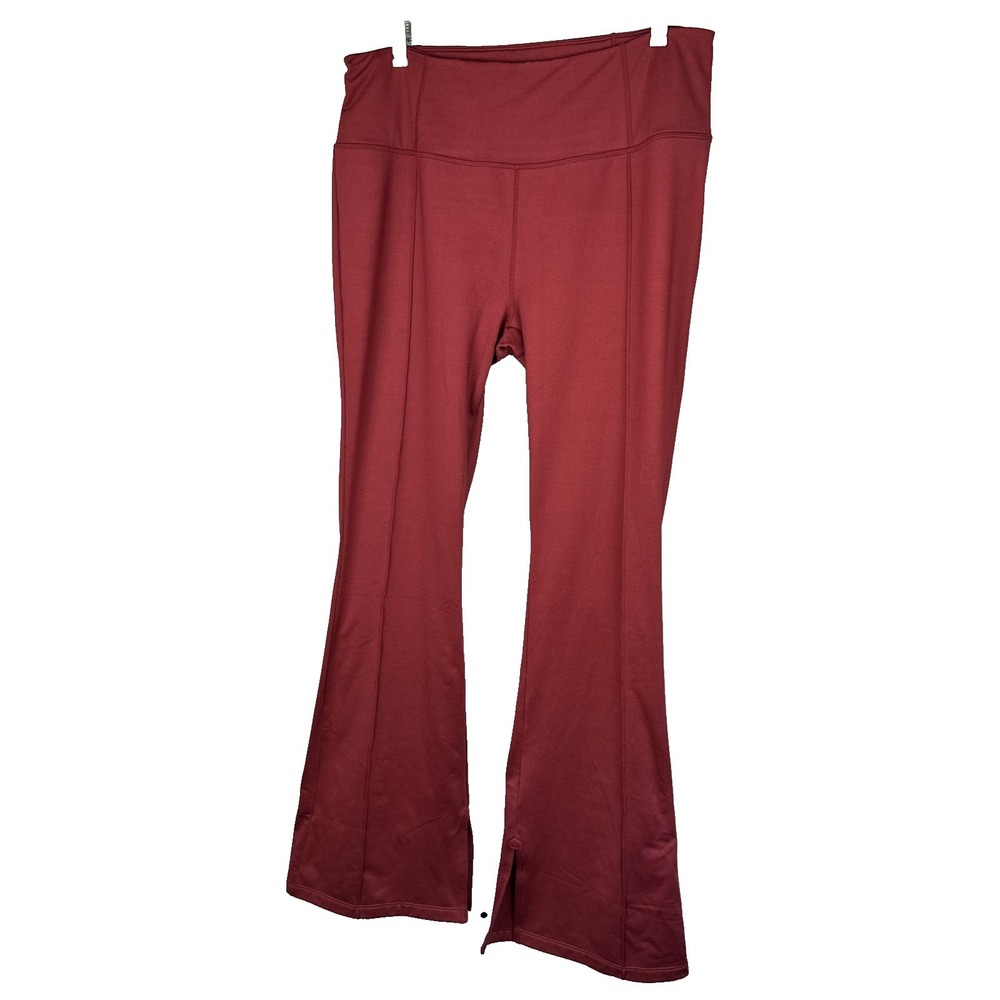 Zella Wide Leg Pants Women's Large Burgundy Wine Pull On Nordstrom XL
